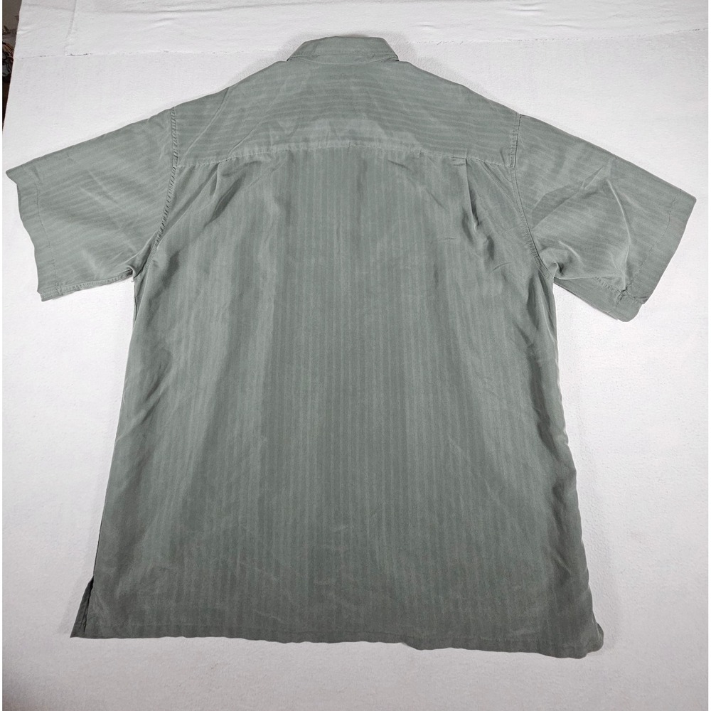 Maui Clothing Company Mens XL Sage Green Palm Tree Pineapple Embroidered Shirt - Picture 7 of 8